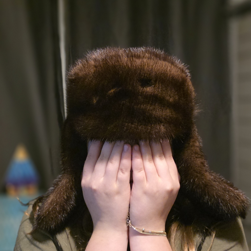 Vintage Mink Fur Trapper Hat Russian